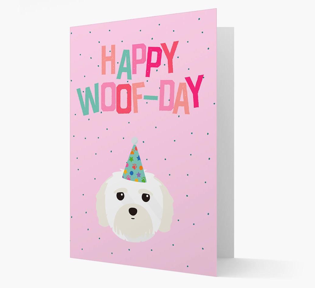 'Happy Woofday' Card with {breedFullName} Icon