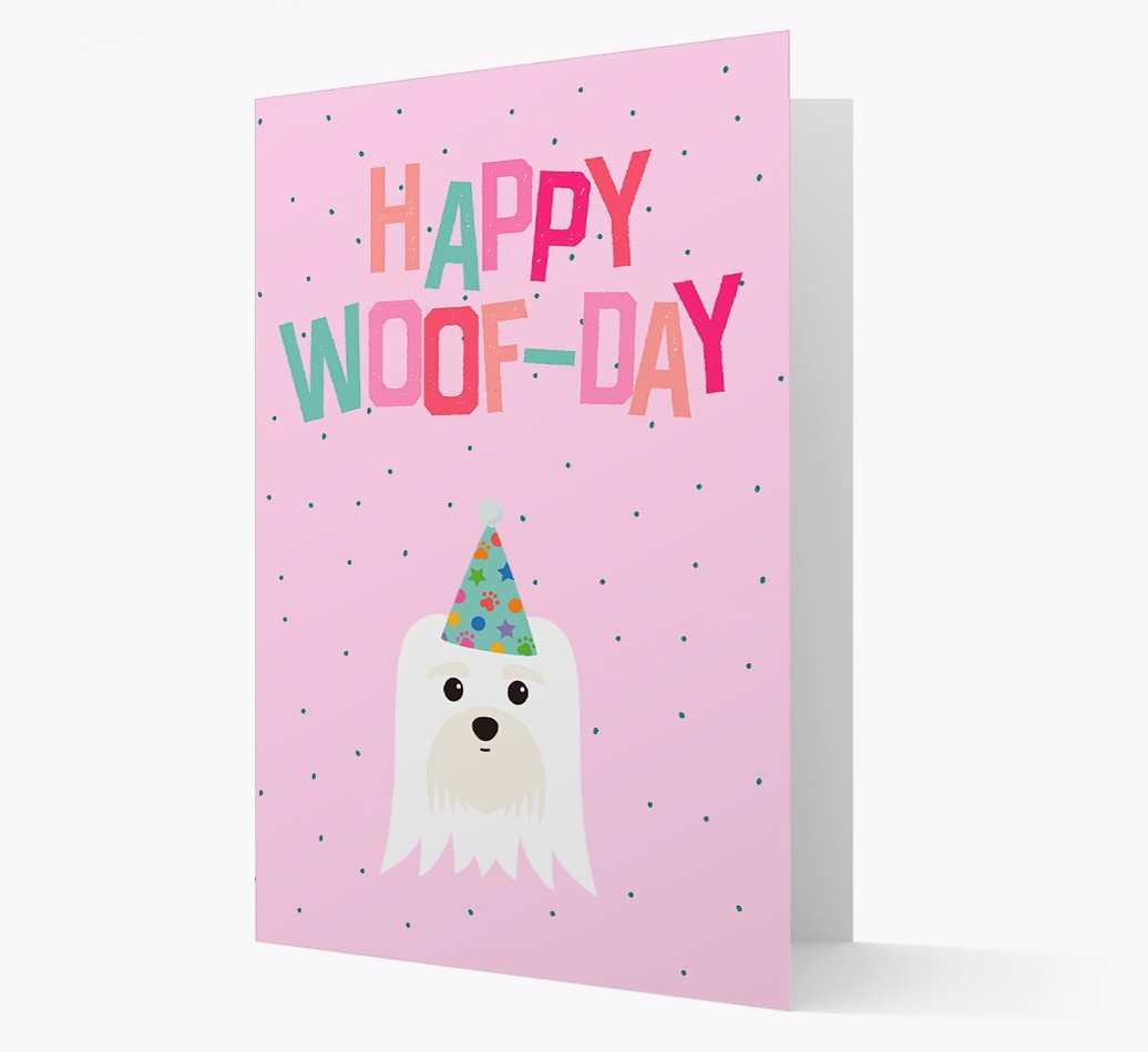'Happy Woofday' Card with {breedFullName} Icon