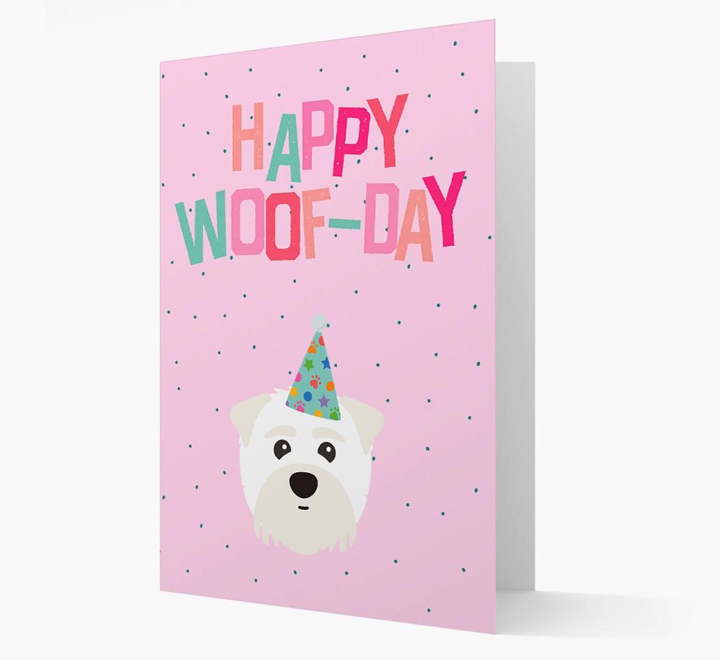 'Happy Woofday' Card with {breedFullName} Icon