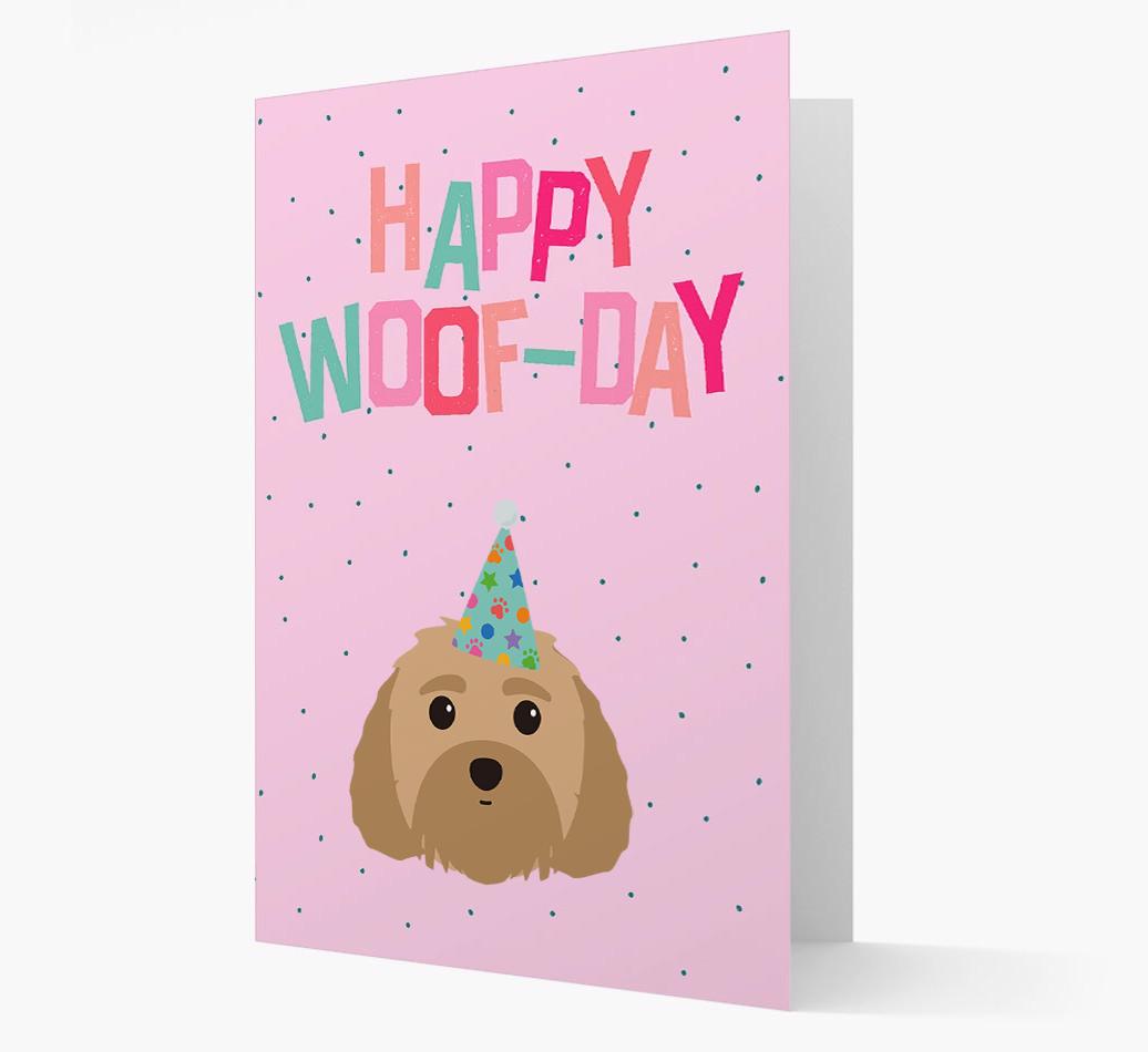'Happy Woofday' Card with {breedFullName} Icon