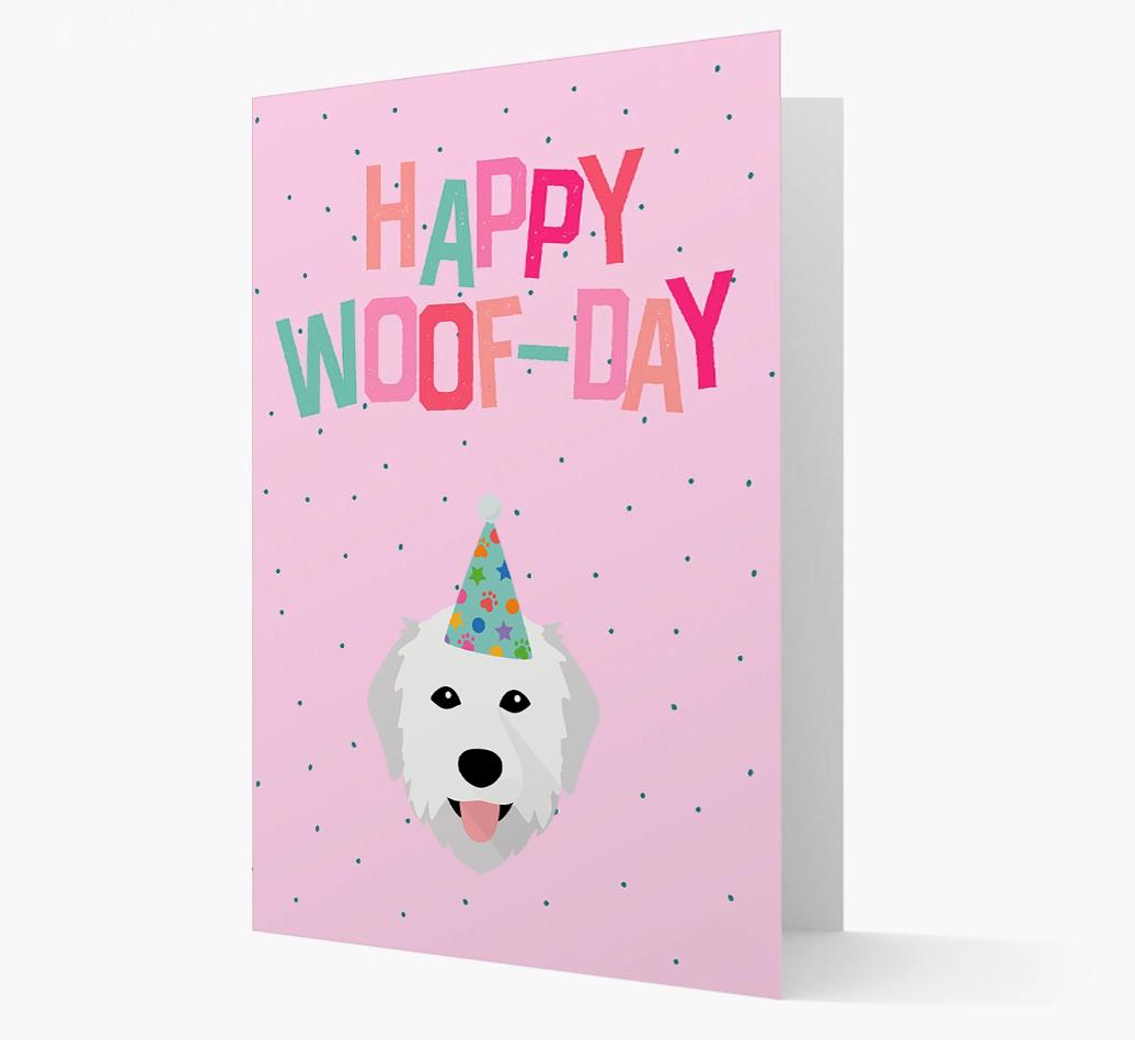 'Happy Woofday' Card with {breedFullName} Icon