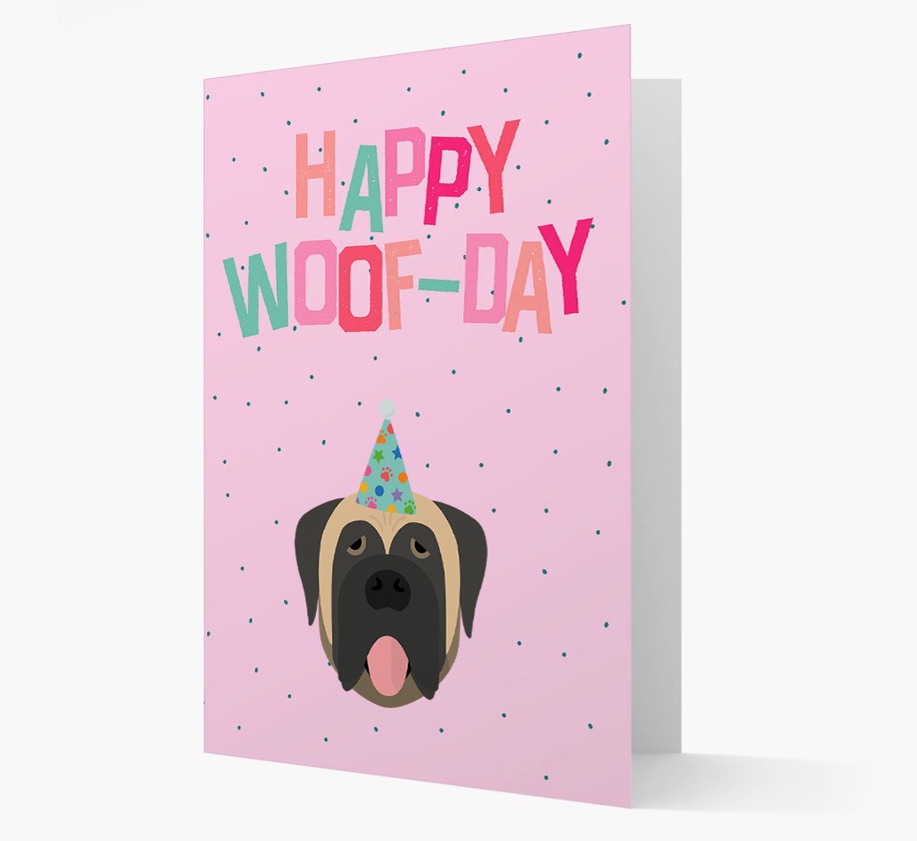 'Happy Woofday' Card with {breedFullName} Icon