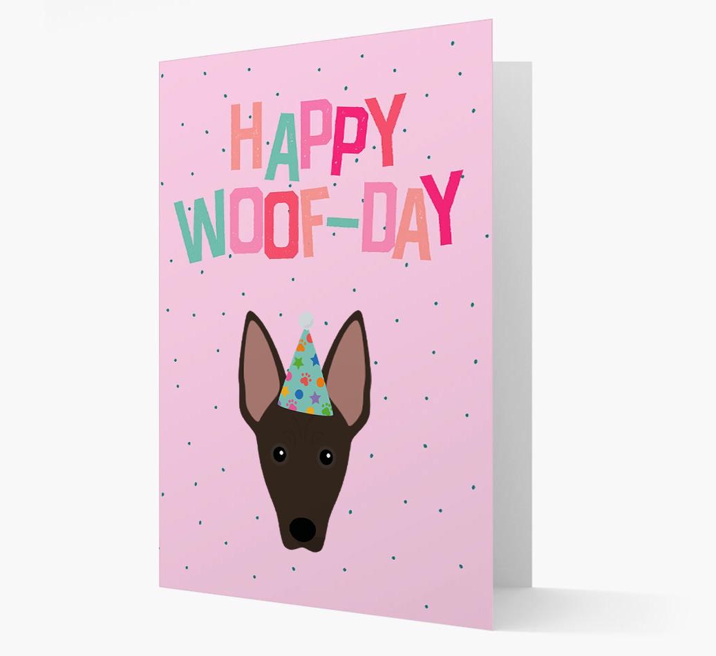 'Happy Woofday' Card with {breedFullName} Icon