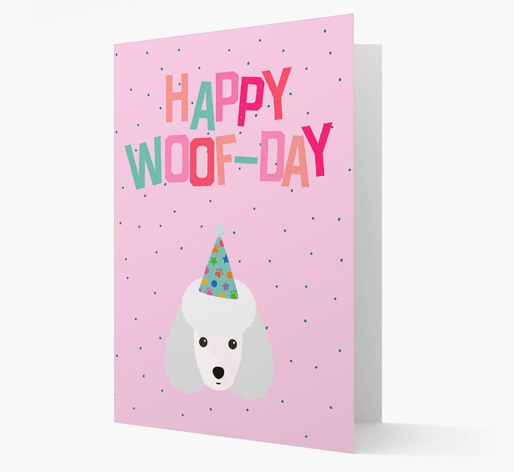 'Happy Woofday' Card with {breedFullName} Icon