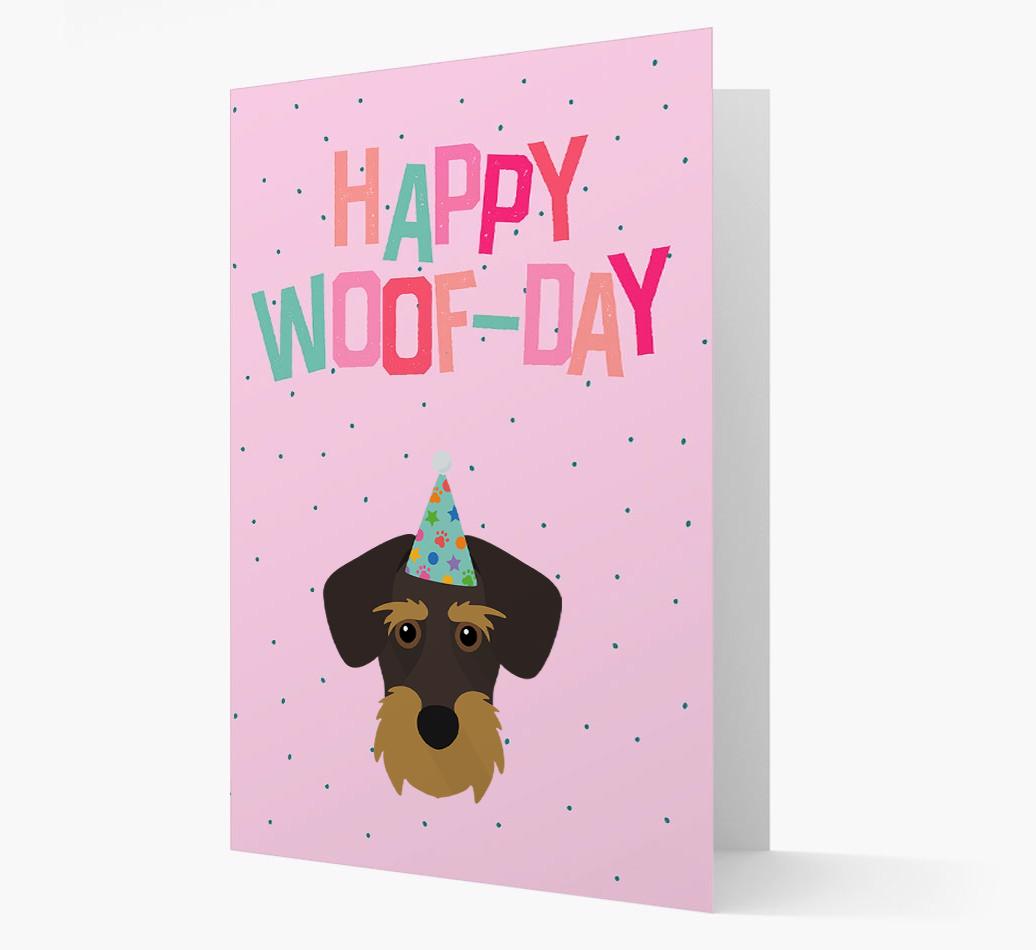 'Happy Woofday' Card with {breedFullName} Icon