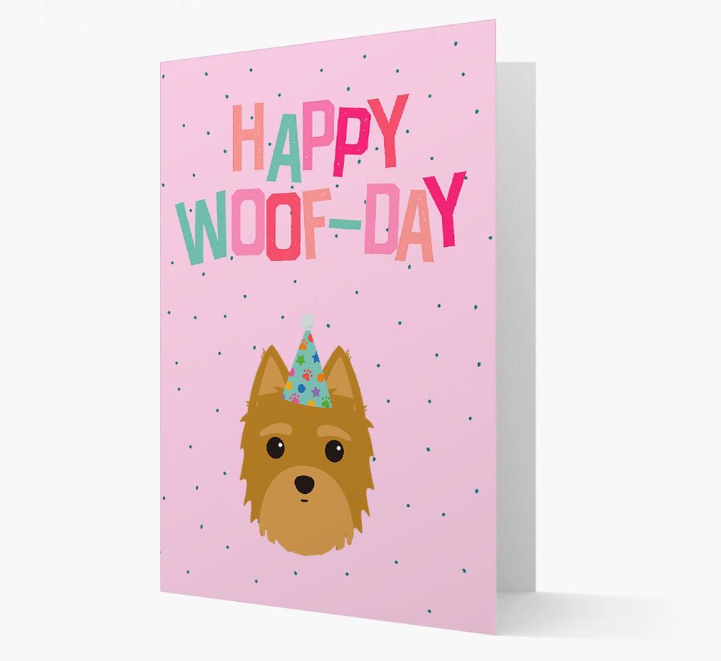 'Happy Woofday' Card with {breedFullName} Icon