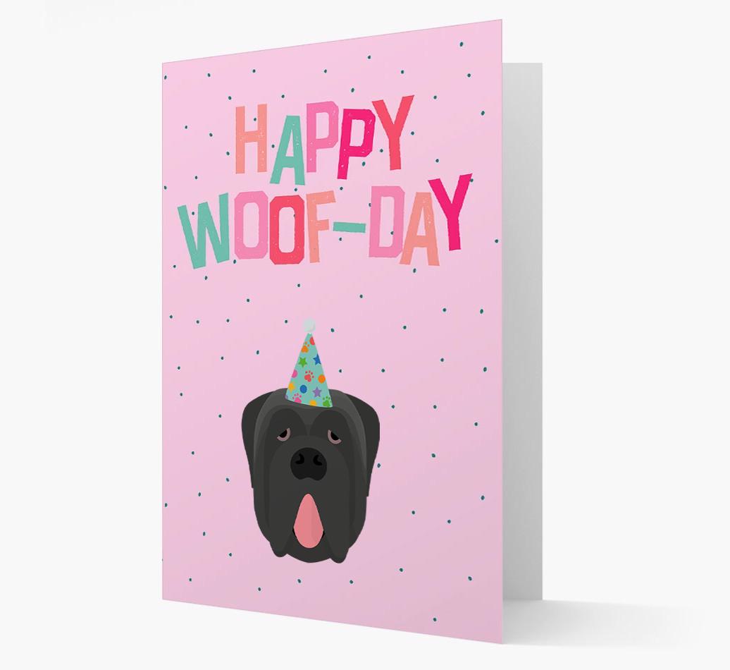 'Happy Woofday' Card with {breedFullName} Icon