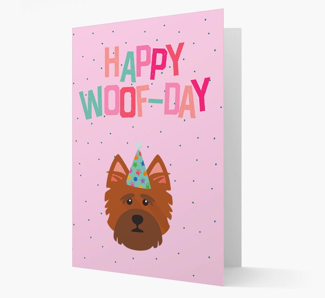'Happy Woofday' Card with {breedFullName} Icon
