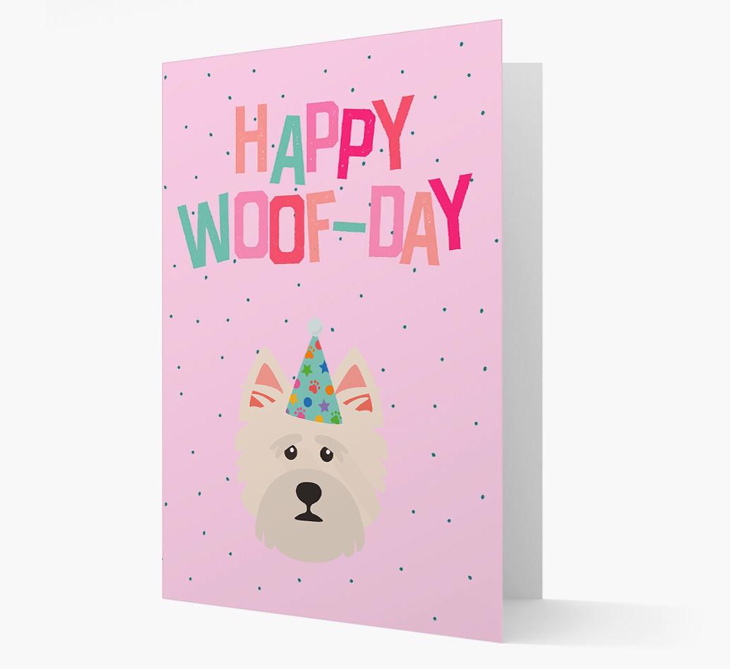 'Happy Woofday' Card with {breedFullName} Icon