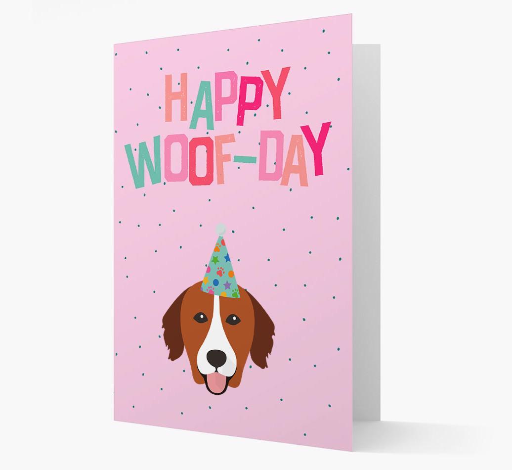 'Happy Woofday' Card with {breedFullName} Icon