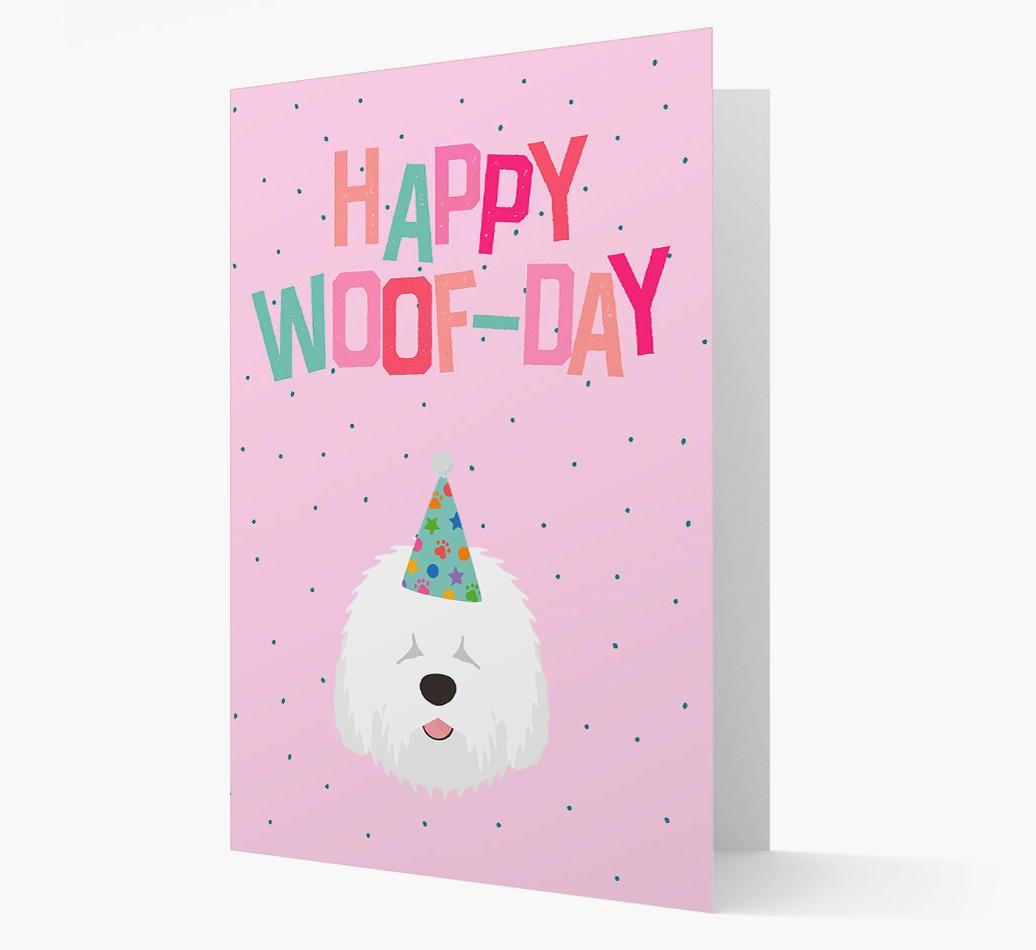 'Happy Woofday' Card with {breedFullName} Icon