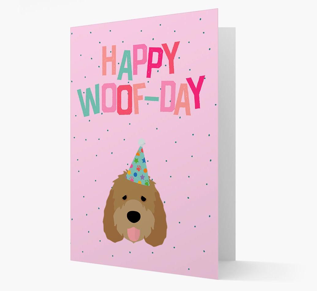 'Happy Woofday' Card with {breedFullName} Icon