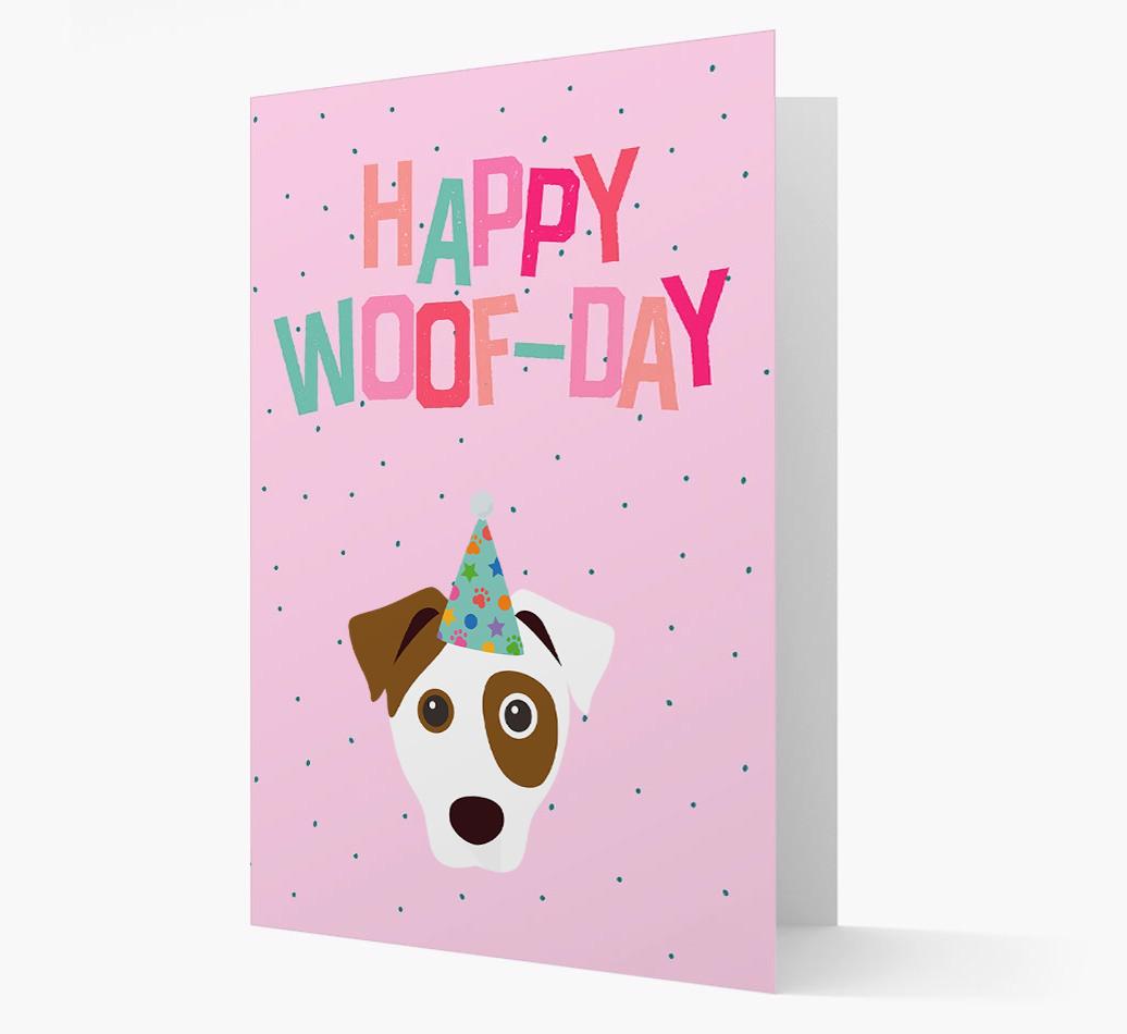 'Happy Woofday' Card with {breedFullName} Icon