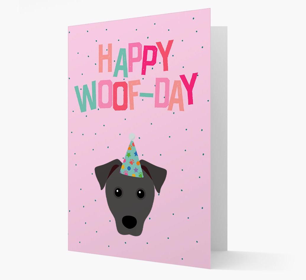 'Happy Woofday' Card with {breedFullName} Icon