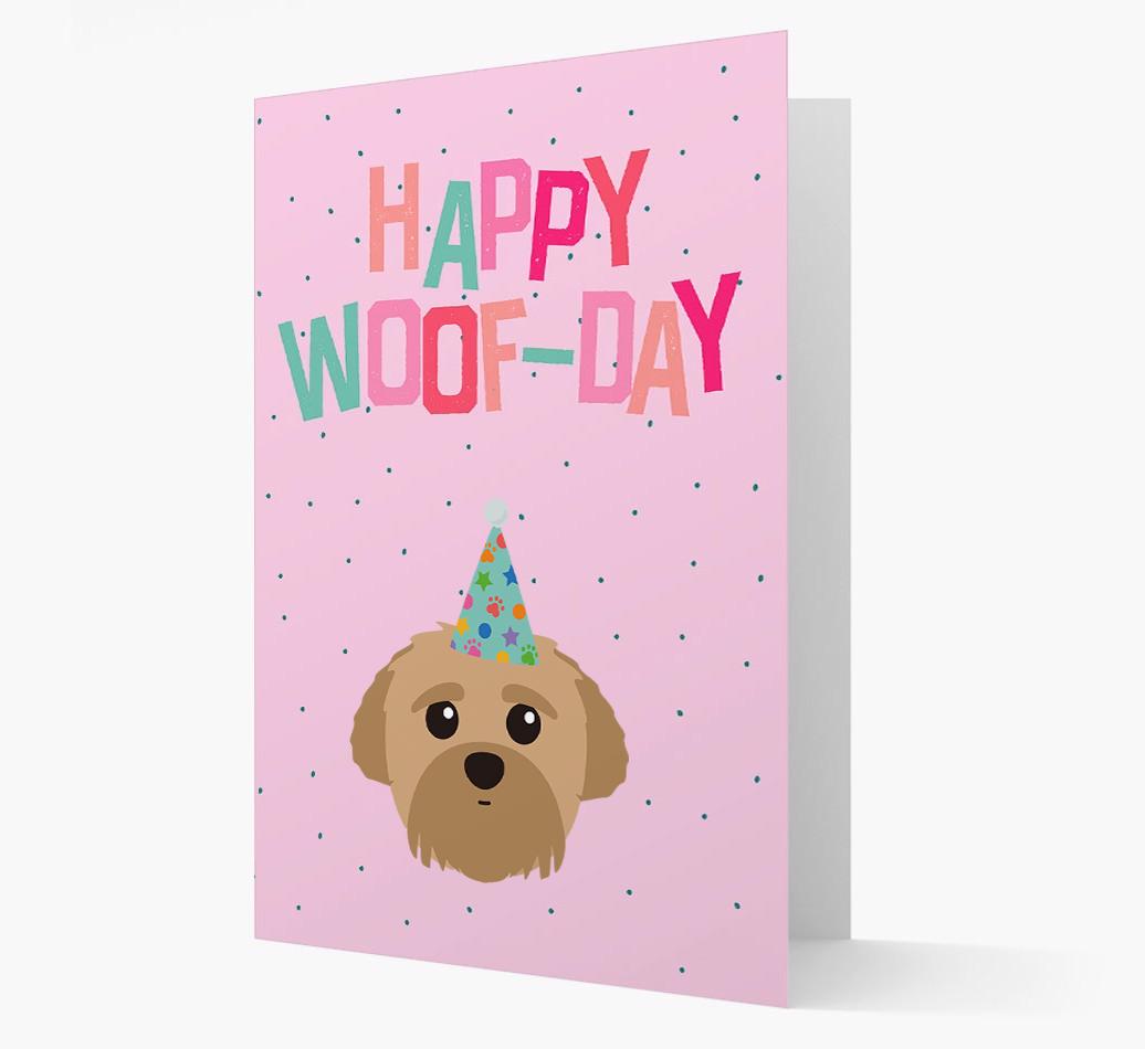 'Happy Woofday' Card with {breedFullName} Icon