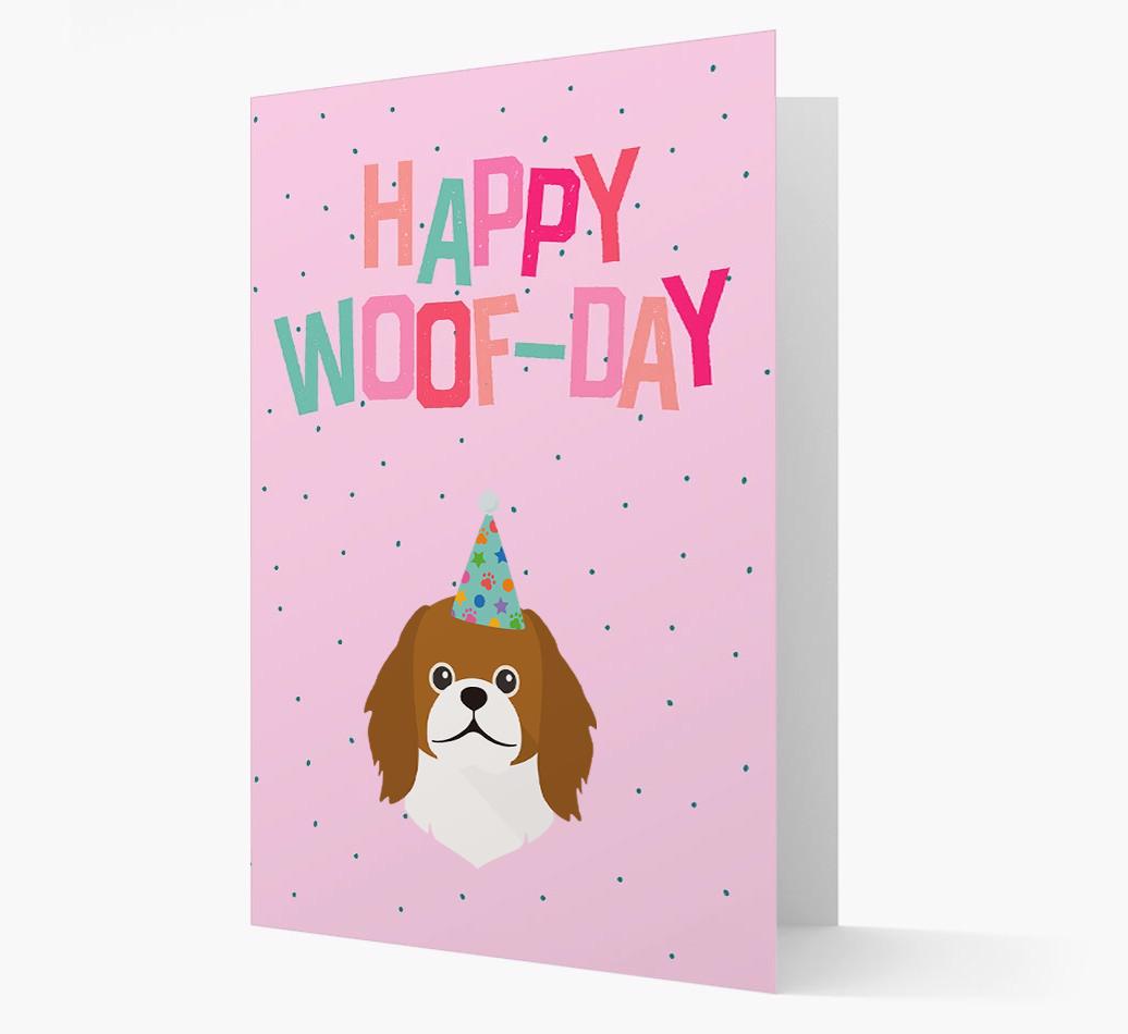 'Happy Woofday' Card with {breedFullName} Icon