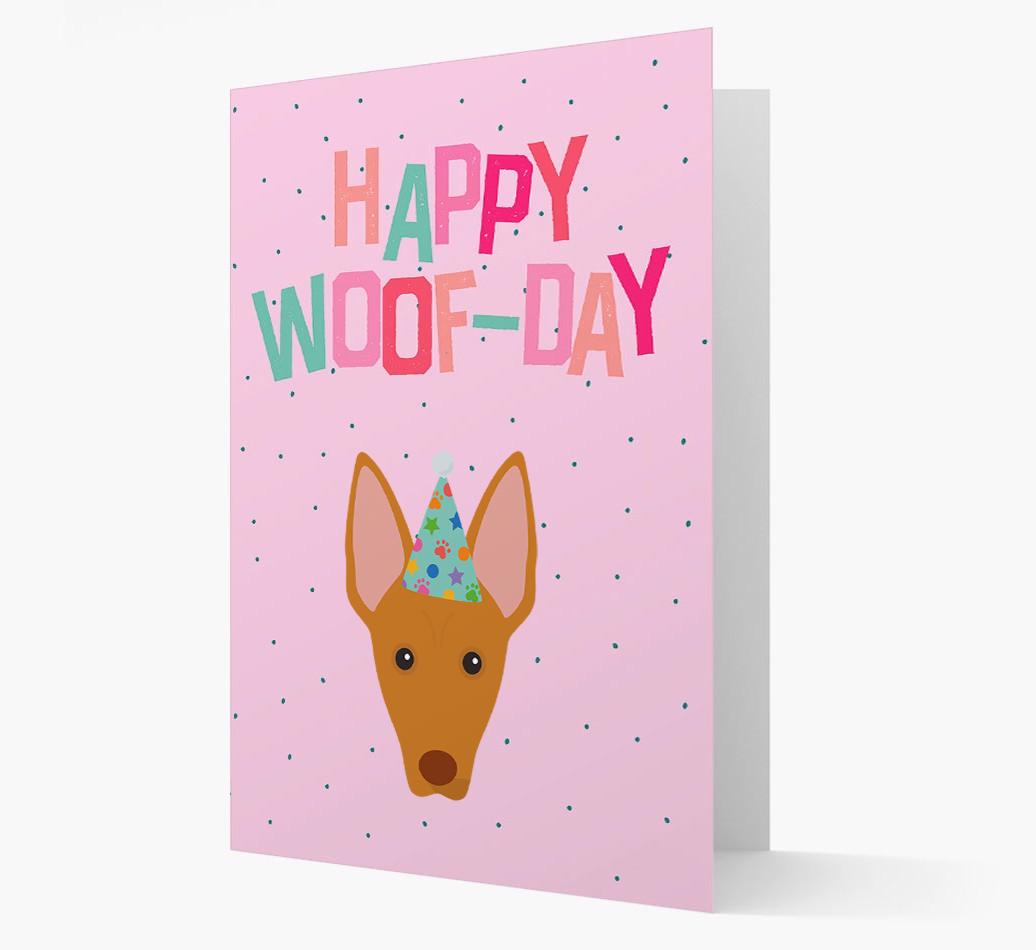 'Happy Woofday' Card with {breedFullName} Icon