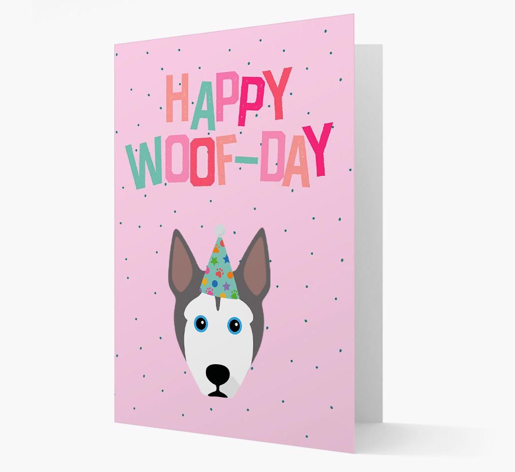 'Happy Woofday' Card with {breedFullName} Icon
