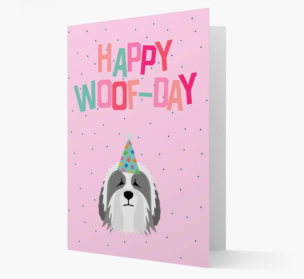 'Happy Woofday' Card with {breedFullName} Icon