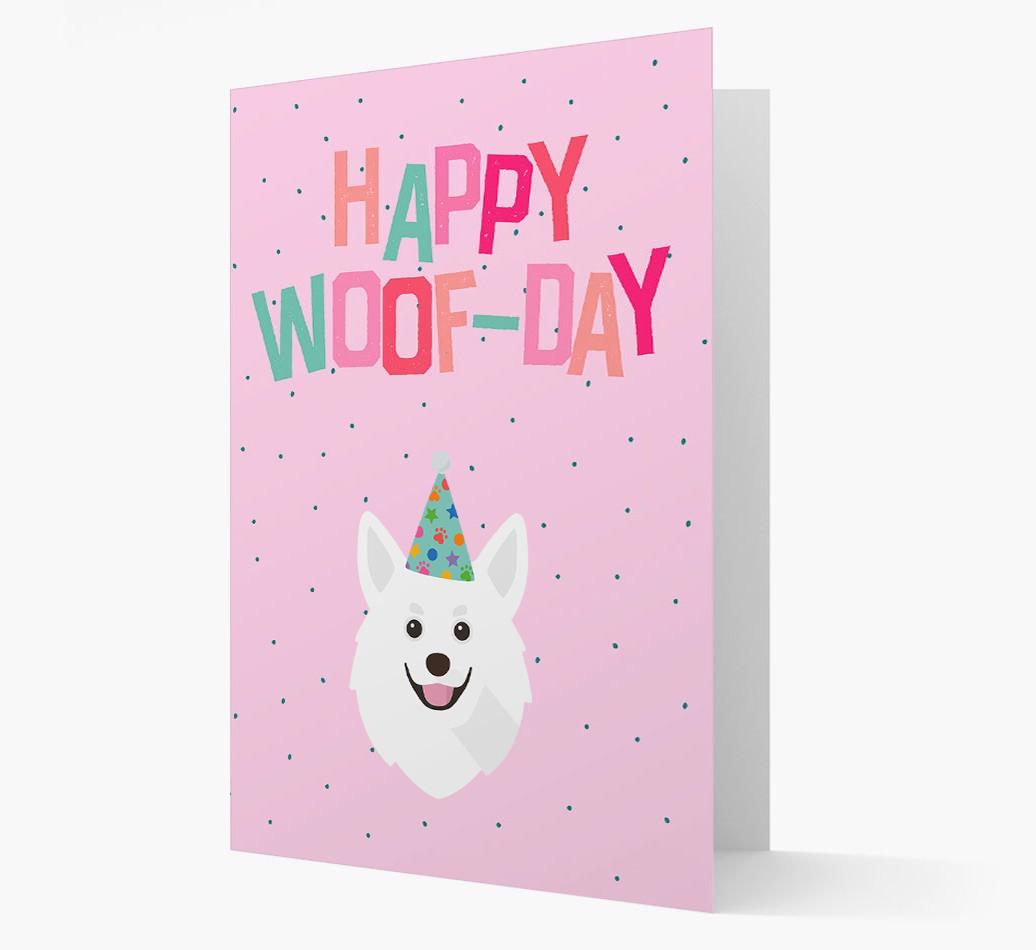 'Happy Woofday' Card with {breedFullName} Icon