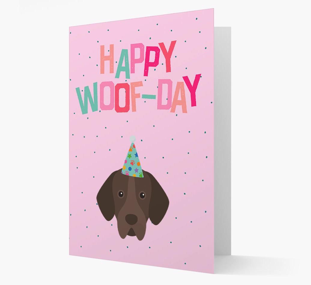 'Happy Woofday' Card with {breedFullName} Icon