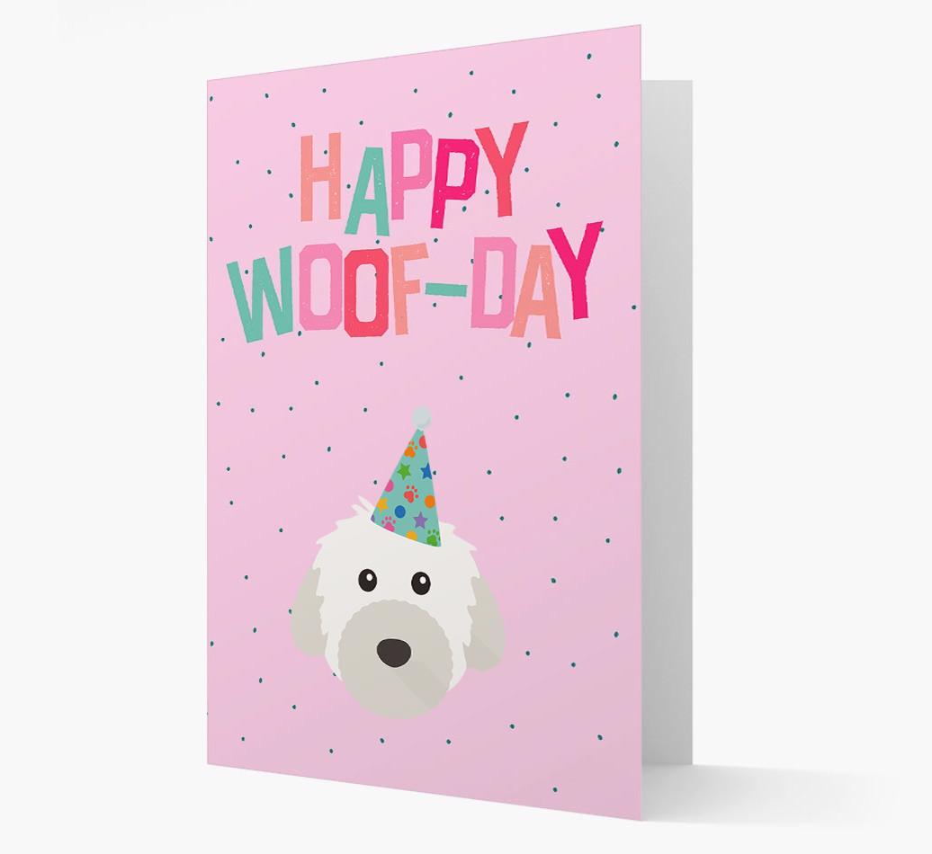 'Happy Woofday' Card with {breedFullName} Icon