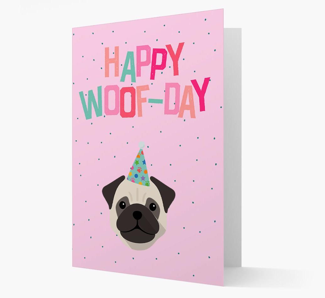 'Happy Woofday' Card with {breedFullName} Icon