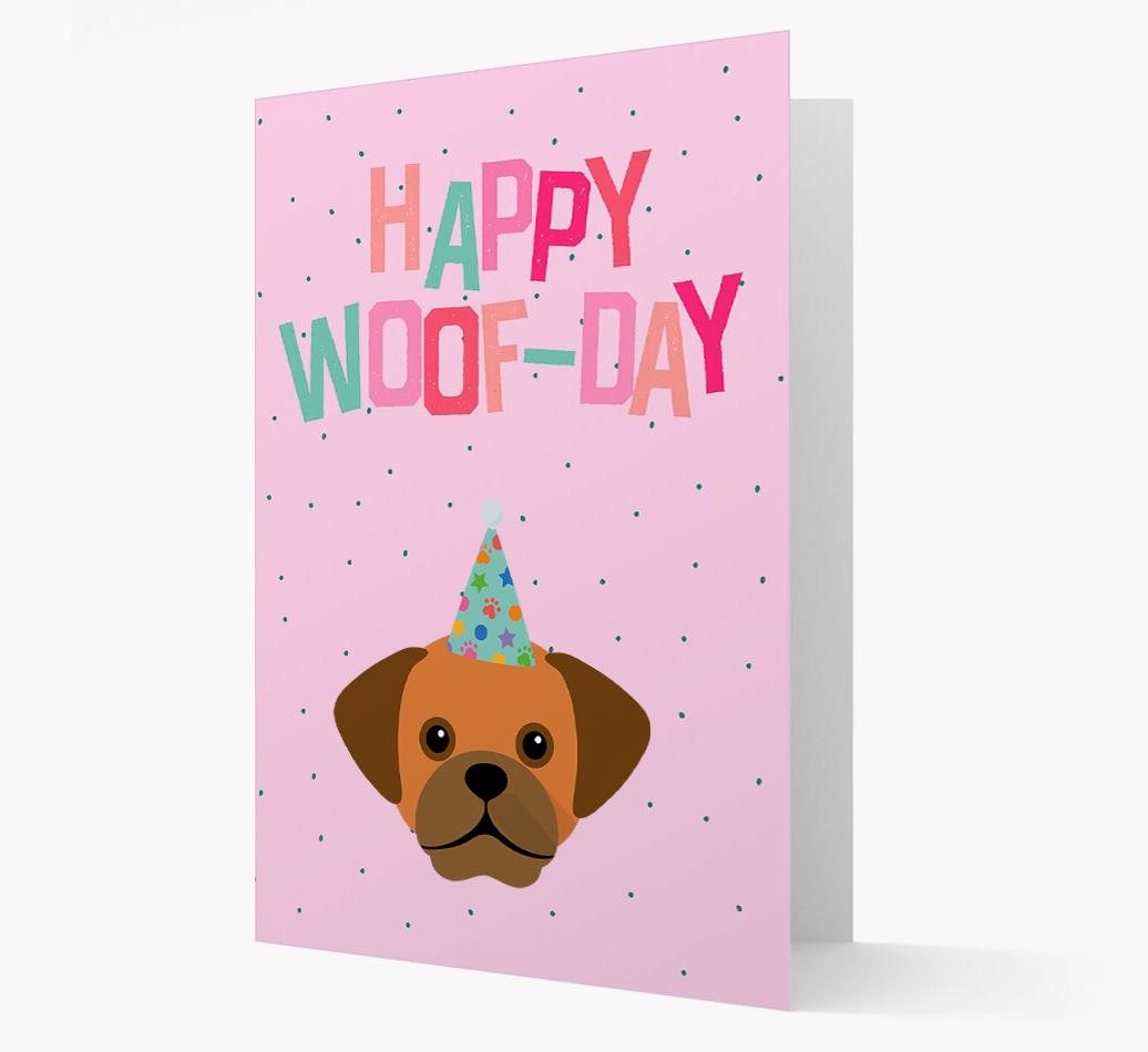 'Happy Woofday' Card with {breedFullName} Icon