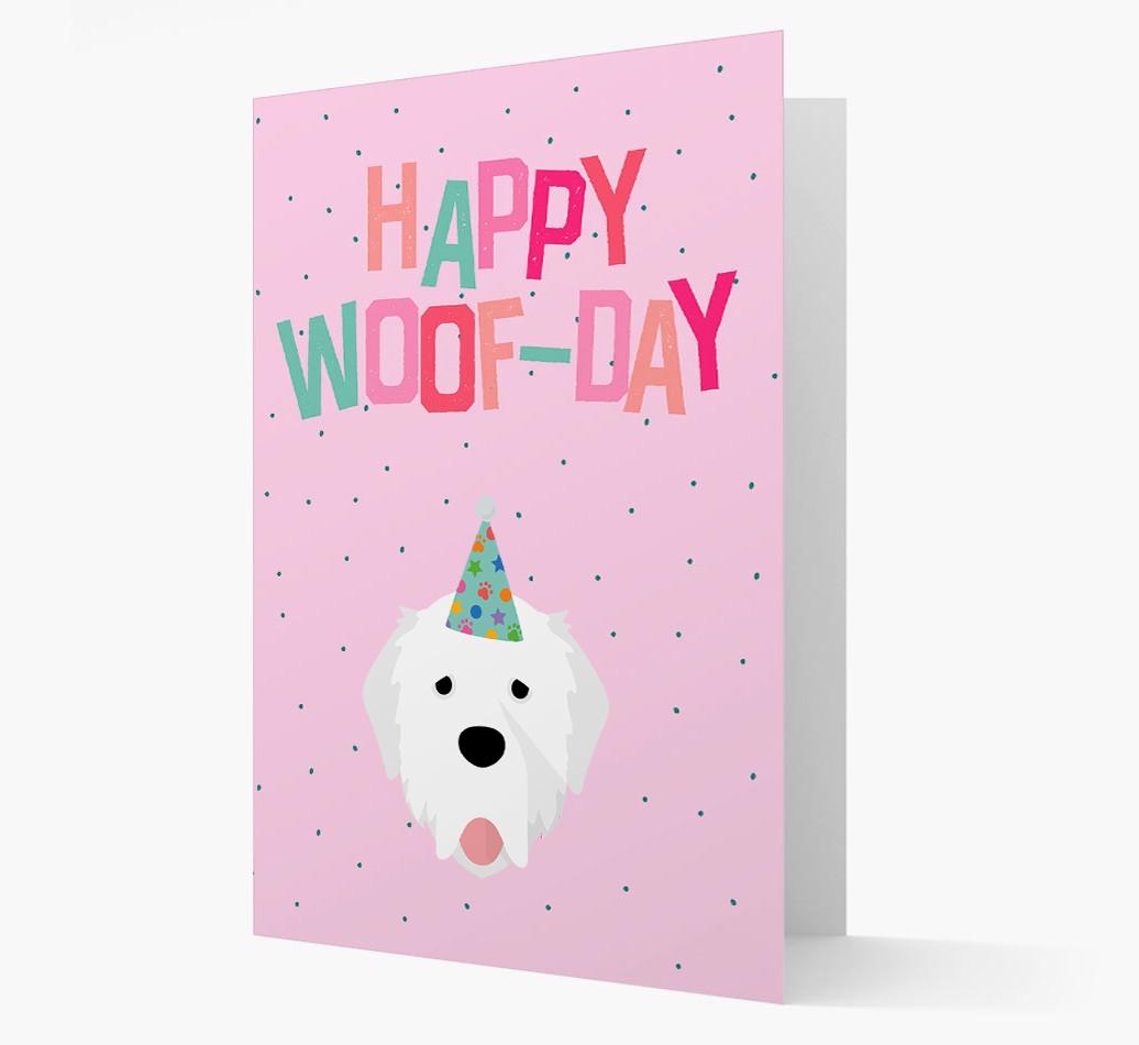 'Happy Woofday' Card with {breedFullName} Icon