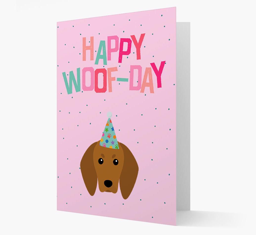 'Happy Woofday' Card with {breedFullName} Icon