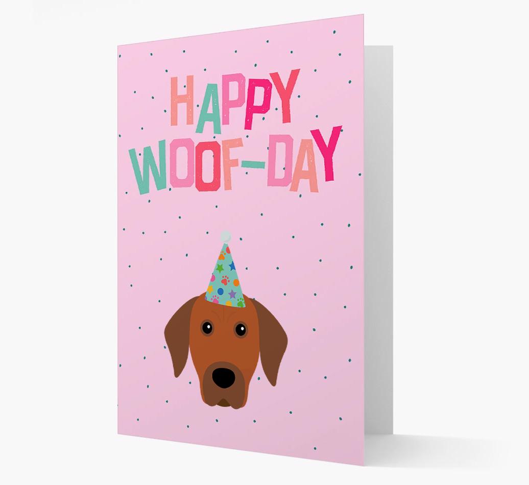 'Happy Woofday' Card with {breedFullName} Icon