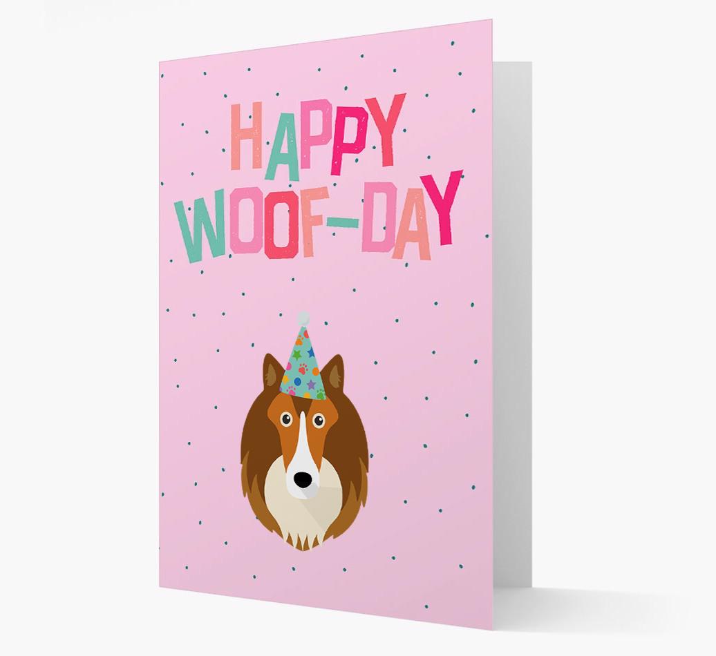 'Happy Woofday' Card with {breedFullName} Icon