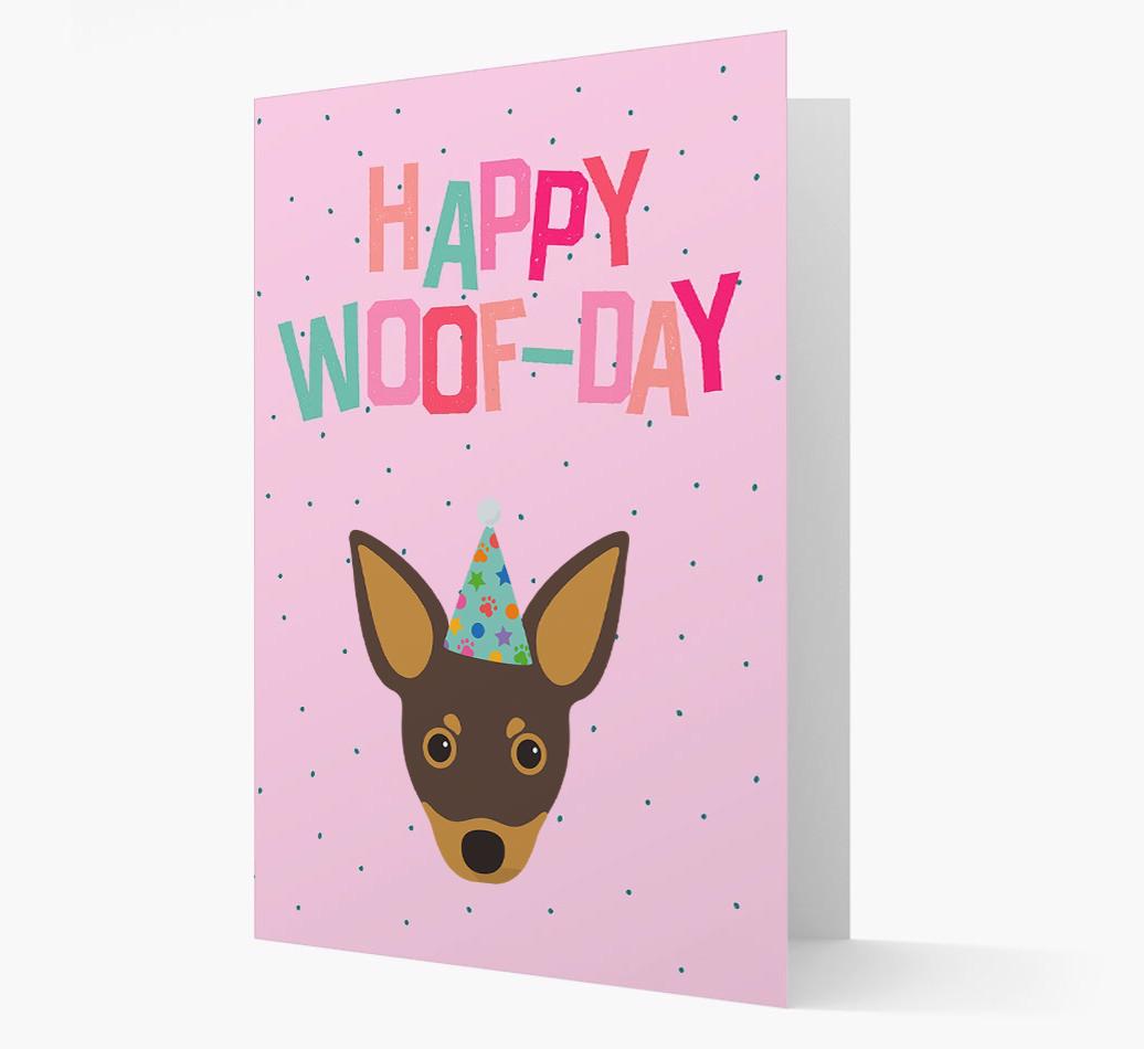 'Happy Woofday' Card with {breedFullName} Icon