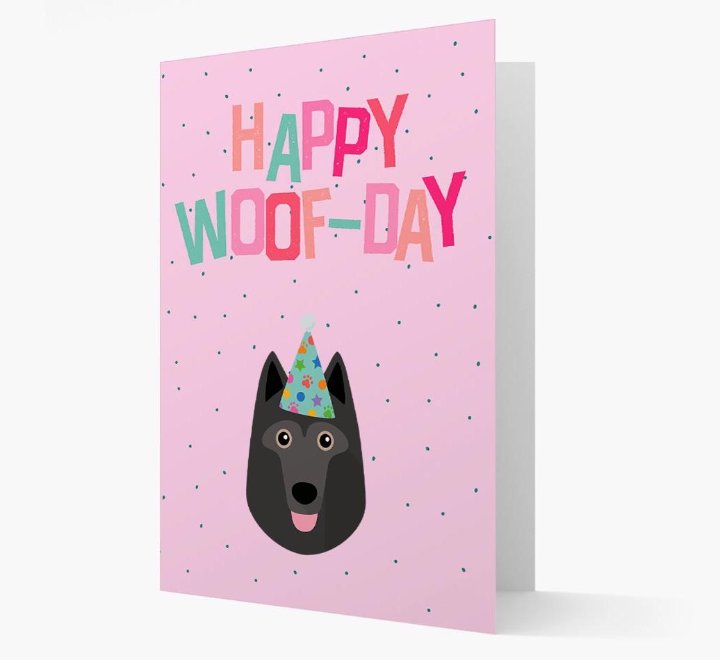 'Happy Woofday' Card with {breedFullName} Icon