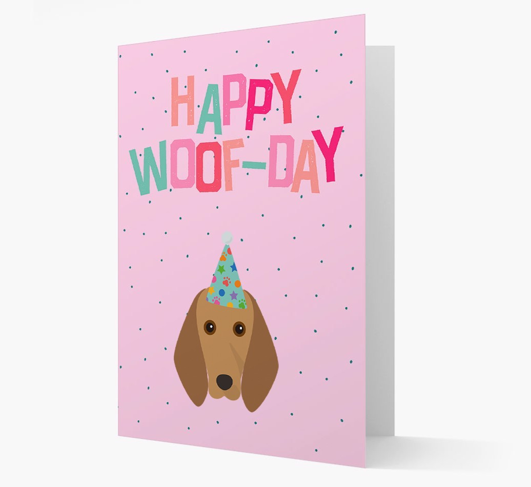 'Happy Woofday' Card with {breedFullName} Icon