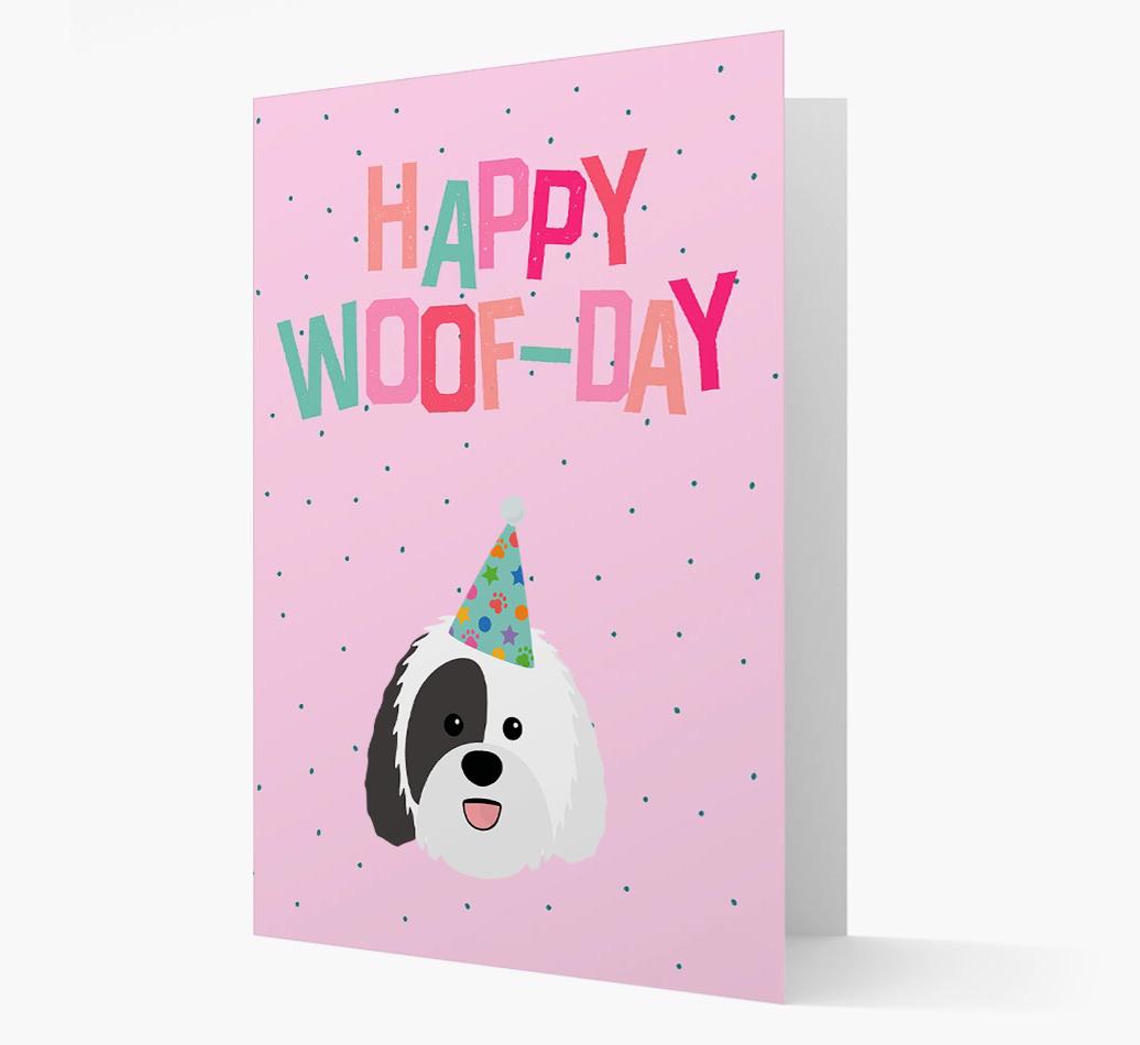 'Happy Woofday' Card with {breedFullName} Icon