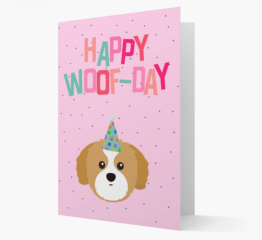 'Happy Woofday' Card with {breedFullName} Icon