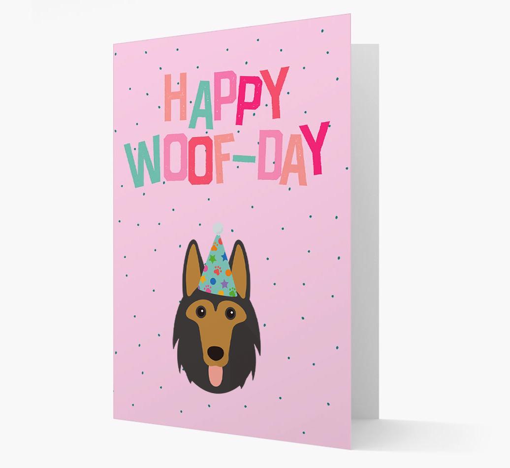 'Happy Woofday' Card with {breedFullName} Icon