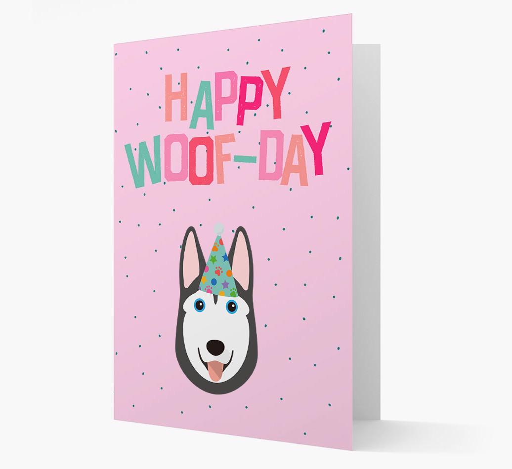 'Happy Woofday' Card with {breedFullName} Icon