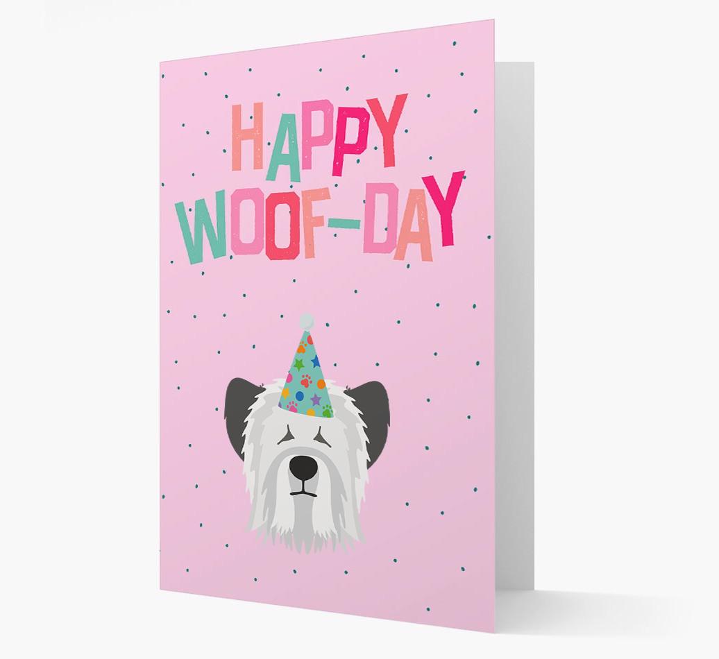 'Happy Woofday' Card with {breedFullName} Icon
