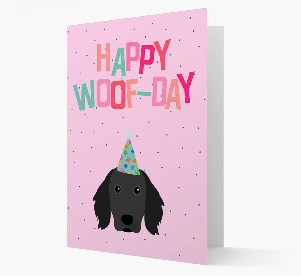 'Happy Woofday' Card with {breedFullName} Icon