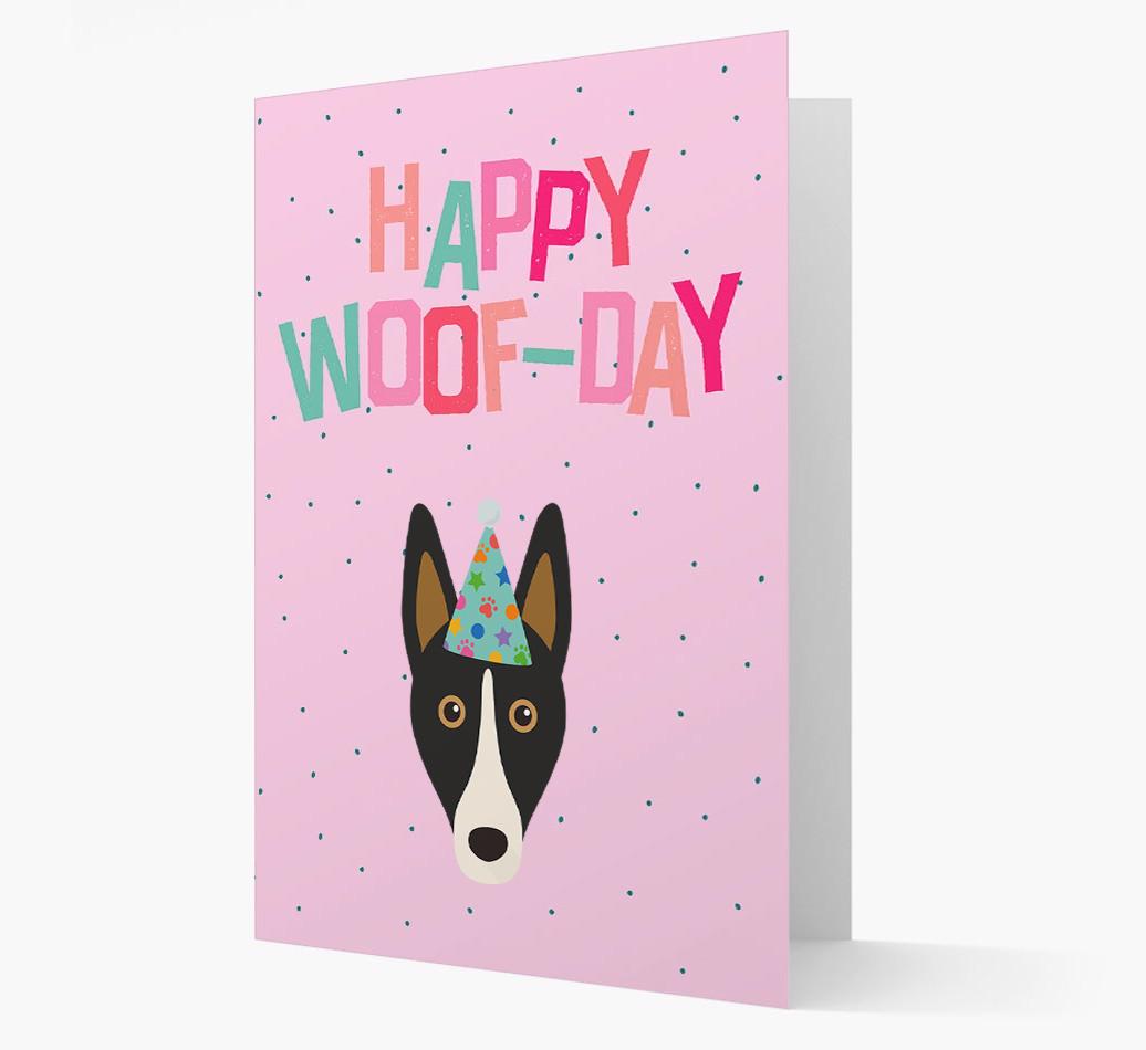 'Happy Woofday' Card with {breedFullName} Icon