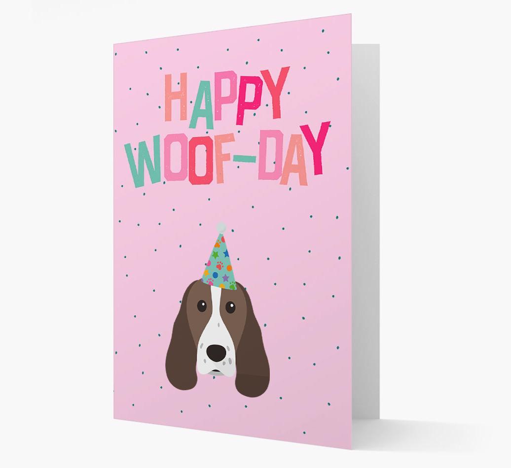 'Happy Woofday' Card with {breedFullName} Icon