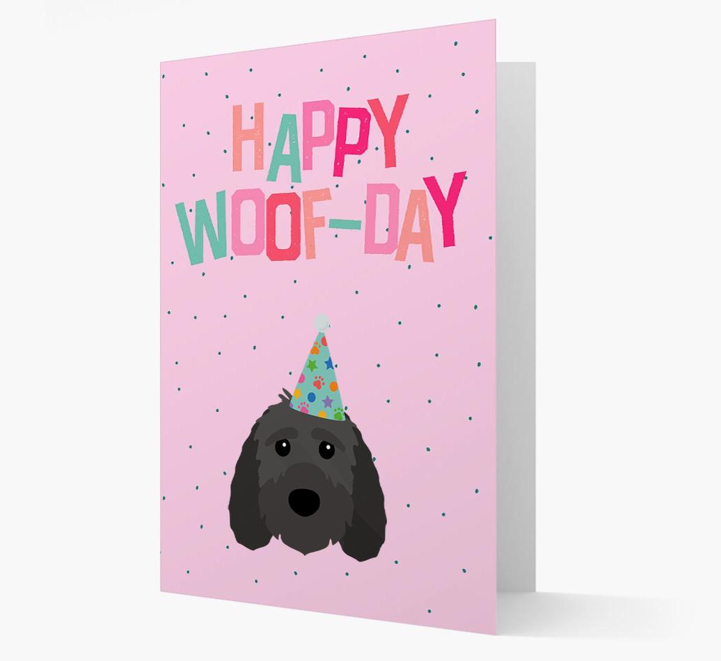 'Happy Woofday' Card with {breedFullName} Icon