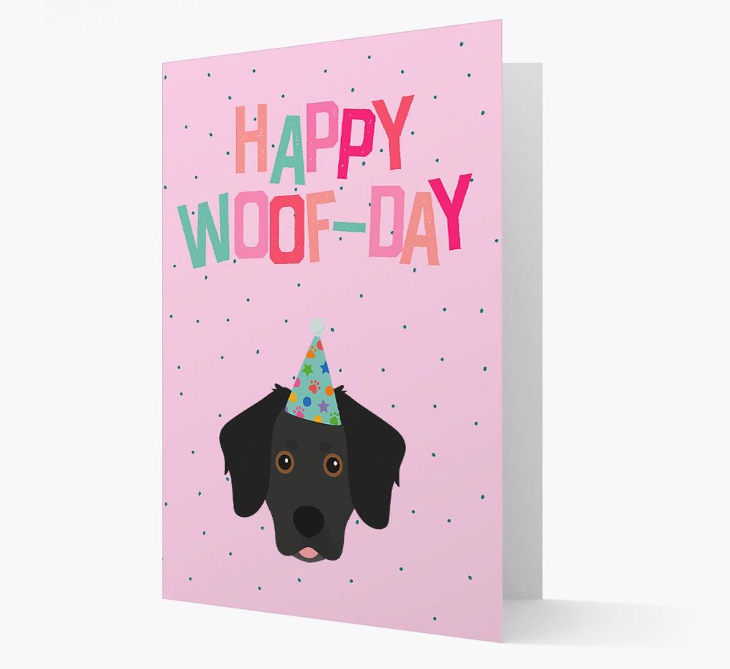 'Happy Woofday' Card with {breedFullName} Icon