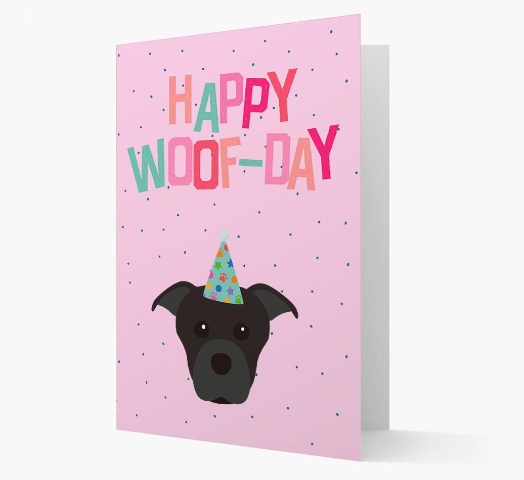 'Happy Woofday' Card with {breedFullName} Icon