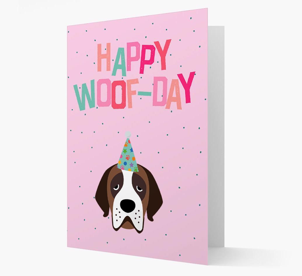 'Happy Woofday' Card with {breedFullName} Icon