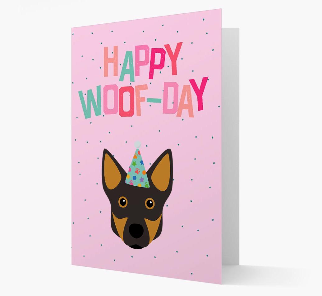'Happy Woofday' Card with {breedFullName} Icon