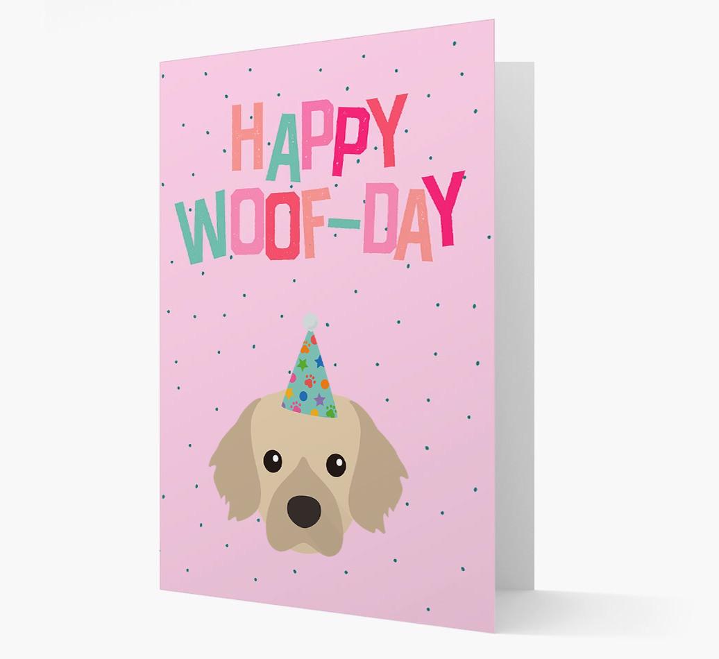 'Happy Woofday' Card with {breedFullName} Icon