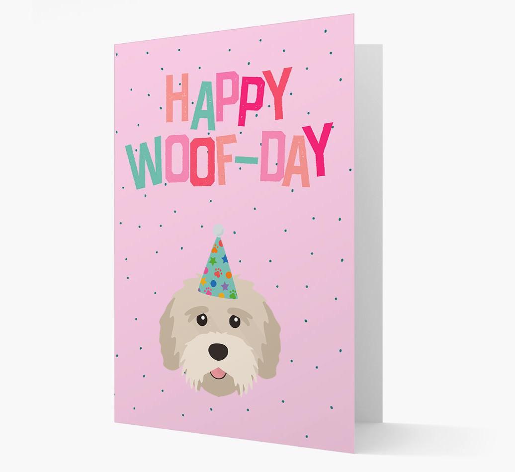 'Happy Woofday' Card with {breedFullName} Icon